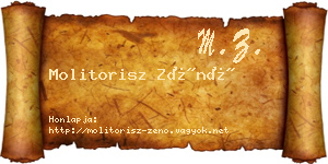 Molitorisz Zénó névjegykártya
